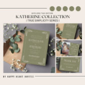 Katherine | Gecurreerde kleuren | Huwelijk Dank u Bedankkaart