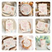 Meisjes bakken eerste verjaardag ronde sticker