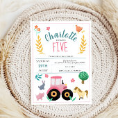 Meisjes Cute & Modern Roze Boerderij Tractor Patte Bad Handdoek