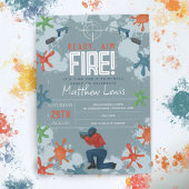 Jongens Modern Blauw Paintball Party Kinderen Verj Spandoek