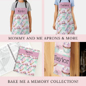 Personalized Kids Apron Pastel Baking Crew Mom Me Schort