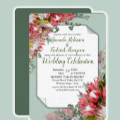 Fuchsia Protea Flower Bouquets Reunion Kaart