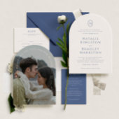 Kingston Classic ovaal monogram Uitnodigingen Wikkel