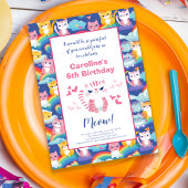 Kitty katten op regenboog wolken schattig en geluk papieren bordje