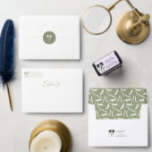 Getekte palmbomen Tropische bestemming bruiloft Kaart (Personaliseer de collectie van deze zelfstandige maker.)