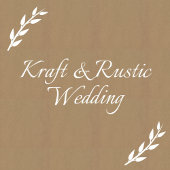 Kraft & Rustic Wedding Save the Date Kaart