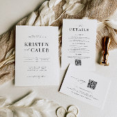 KRISTEN Moderne minimalistische bruiloft Dank u Ronde Sticker