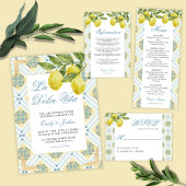 La Dolce Vita Lemon thema bruiloft RSVP Kaartje