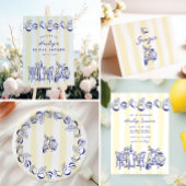 La Dolce Vita Italiaans citroengele bruidsdouche Bedankkaart