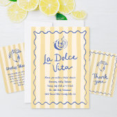 Italiaanse Lemon Doodle Hand getrokken Display Dou Informatiekaartje