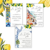 Citroen Zomer Italiaanse Bruidsdouche Boog Bedankkaart