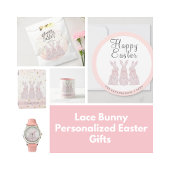 Elegant roze Bunny Star Silhouette Servet
