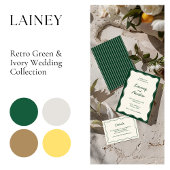 Retro handgetekende geïllustreerde bruiloft servet