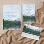 Meer in de bergen rustieke natuur landschap kaart (Personaliseer de collectie van deze zelfstandige maker.)