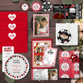 Las Vegas Spelen Kaart King & Queen Save The Date Magneet