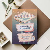 Sla de datum Las Vegas Casino stijl bruiloft Save The Date