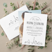 Trouwen in Las Vegas | Moderne Deco Skyline Gastenboek (Personaliseer deze collectie van deze onafhankelijke maker. Test)