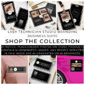 Lash Studio Elegante Fotocollage Logo Raamsticker