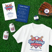 Laatste swing honkbal vrijgezellenfeest uitnodigin kaart