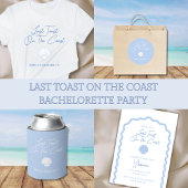 Laatste toast op de Coast Beach Bachelorette Ronde Sticker