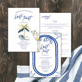 Laatste toast op het strand van Bechelorette weeke Bedankkaart