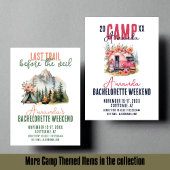 Glamping Camp Bachelorette Party Reisschema Weeken Kaart