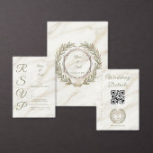 Wedding Marble and Laurel / Boda Mármol y Laurel Etiket (Personaliseer de collectie van deze zelfstandige maker.)