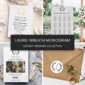 Laurier Monogram QR Code RSVP Online Kaartje