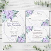 Lavender Mint Waterverf Peonies Geometric RSVP (Personaliseer de collectie van deze zelfstandige maker.)