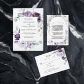 Donkere Paarse Plum Pioenen Bewaar de Datum Save The Date (Personaliseer de collectie van deze zelfstandige maker.)