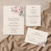 Gepersonaliseerde herfstlavendelblush bruiloft kaart (Personaliseer de collectie van deze zelfstandige maker.)