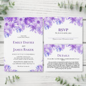 We hebben de knoop doorgehakt Lavendel Bloemige Tr Kaart (Personaliseer de collectie van deze zelfstandige maker.)