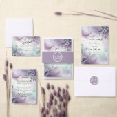 Solid lavendel Paarse retouradres Etiket (Personaliseer de collectie van deze zelfstandige maker.)