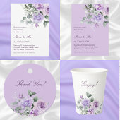 Lavendel Waterverf Floral Baby shower Papieren Bekers
