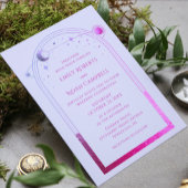 Lavendel Roze Hemelse Trouwceremonie Programmakaart