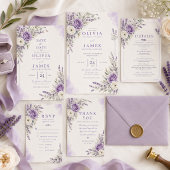 Lavendel Watercolor Save the Date Kaart