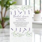 Lavender Watercolor Flowers Purple Bridal Shower  Kaart
