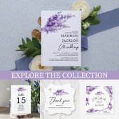 Aangepaste lavender Waterverf Wedding Elegant Ronde Kartonnen Onderzetter