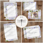 Lavender Wildflower Garden Save the Date Photo Briefkaart