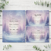 Lavendel Winter Sneeuwval Serenade bruiloft Kaart (Personaliseer de collectie van deze zelfstandige maker.)