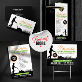 Zwart Groen Lawncare Landscaping Grasmaaien Visitekaartje