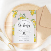 Pop als ze Citrus Lemon Baby shower Pop Wijn Etiket