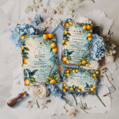 Lemon Blossom Garden Wedding Kaart