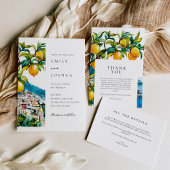 Citroen Citrus Amalfi kust bruiloft Informatiekaartje