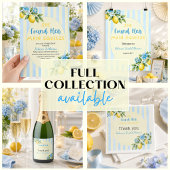 Lemon Blue Main Squeeze Bruiloftsfeest Wijn Etiket