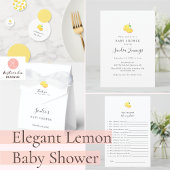 Lemon Baby shower Elegant Dank u het Lijst van het Bedankdoosjes