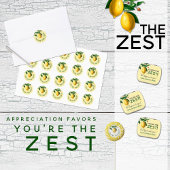 Dank u "Je bent de Zest" Waardering Lemon Cadeaulabel