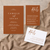 Drink in Love Terracotta Rust Personalized Napkins Servet (Personaliseer de collectie van deze zelfstandige maker.)