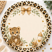 Luipaard voor babyshower kaart