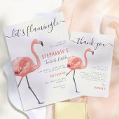 Laten we Flamingle | Tropisch Flamingo Verjaardags Servet